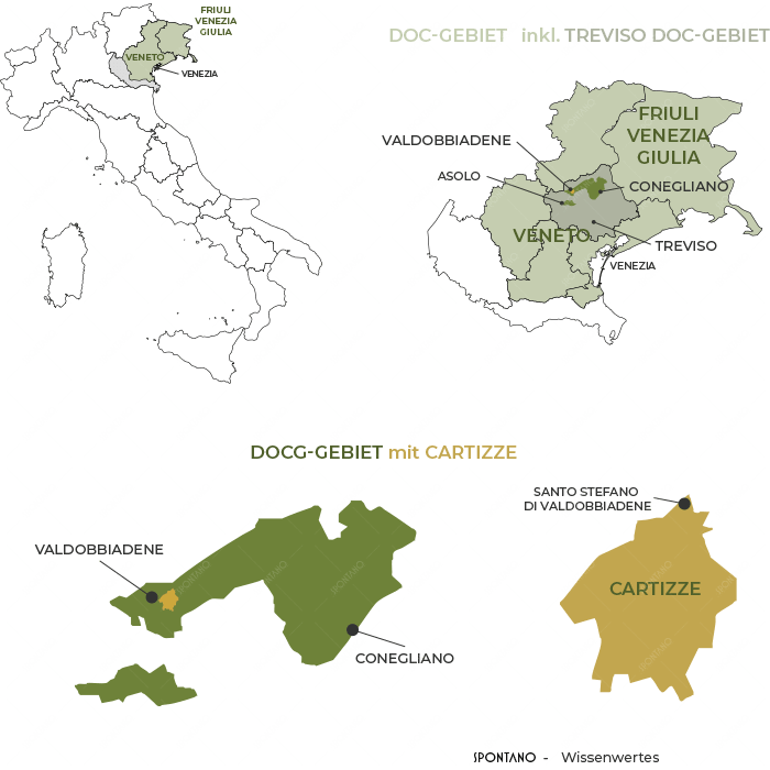 Page Was ist Prosecco, Woher kommt Prosecco, Prosecco DOC, Valdobbiadene Conegliano Prosecco DOCG Gebiet Cartizze, phone 700x700