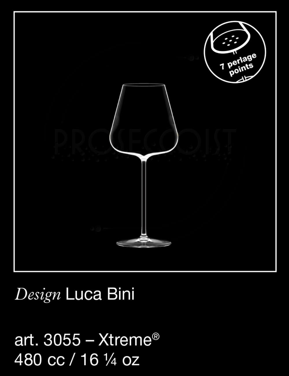 Produktbild - Italesse Etoile Sparkle Xtreme kristallines Glas, Art. 3055 480cc. Erhältlich bei Spontano. Glas mit 7 Perlage Punkte Symbol. Volumenangabe, Designer Luca Bini.